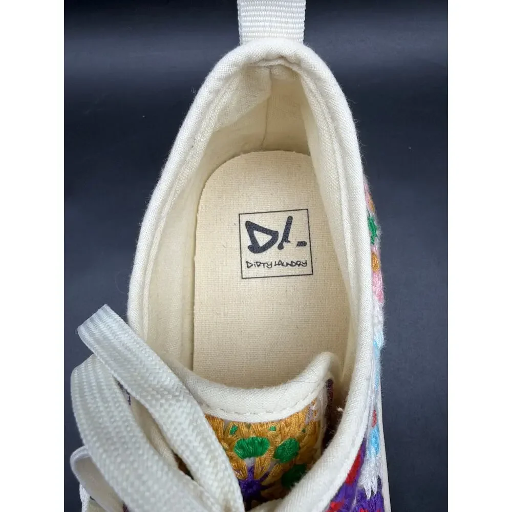 Dirty Laundry Crochet Granny Square Platform Sneakers Women’s US 9.5 LaceUp Boho